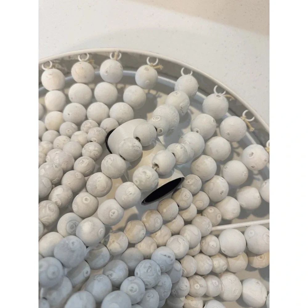 Bead Design Entryway Chandelier With Lights (3 Sockets)